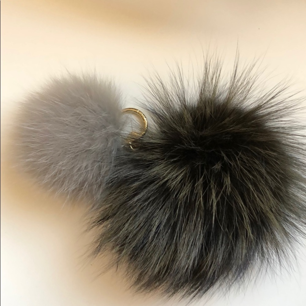 Michael Kors Fur Pom Pom Key Chain and Bag Charm